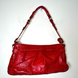 Brahmin red  tote bag